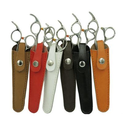 China Beauty Salon Leather Pouch Protect Barber Scissor Case Perfect for Travel Carry Bag for sale