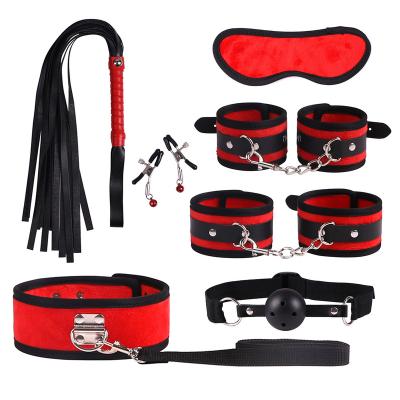 China BDSM Sex Bdsm Leather Whip Handcuffs Adult Game Slaves Bondage Gear Sex Toys Gay Couples SM Bondage Kit for sale