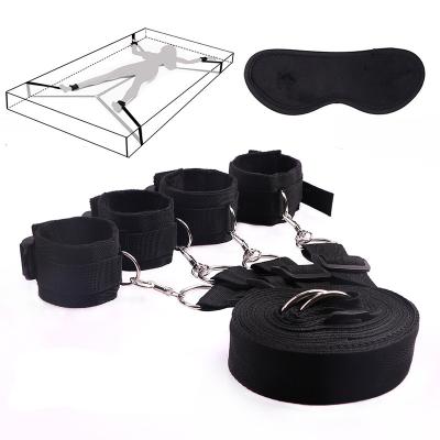 China BDSM Sex Bed BDSM Fun Bondage Bondage Handcuffs And Shackle Set Sex Toys Couples Supplies Bed Flirt Straps For Women for sale