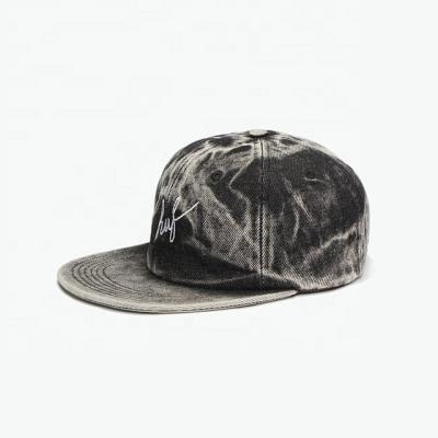 China Retro COMMON denim hat men and women black classic soft top snapback flat cap for sale