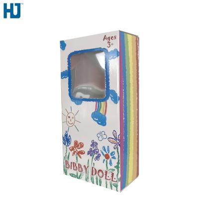 China Recycled Materials Factory Customized Dolls Packing Toy Paper Box Packing With Window for sale