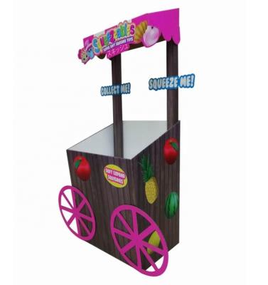 China 350g CCNB & K6+ Corrugated Pop Custom Cardboard Paper Display Stand For Toys , Car Shape Cardboard Display Standee for sale