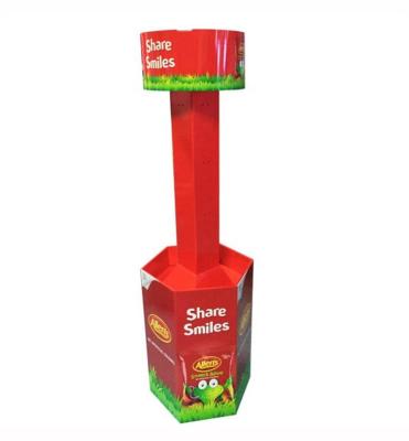 China Supermarkets Advertising Corrugated Grocery Product Bins Display For Retail for sale