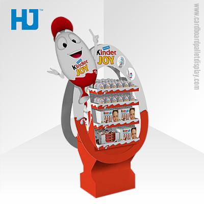 China Exhibitions Promotion Cardboard Display Stand , Kiosk Represents Chocolate for sale