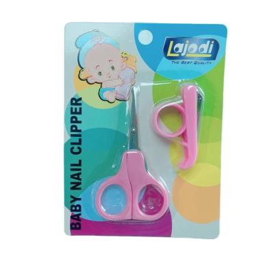 China New Style 2pcs Portable Baby Nail Care Manicure Nail Clippers Cutters Set With Blister Card Package for sale