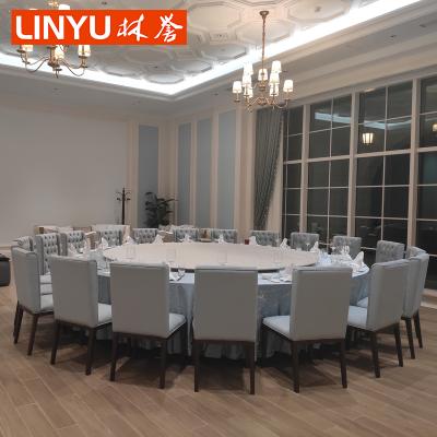 China Modern Dongguan 12 large large 16 18 20 seat restaurant round tables and chairs for Huawei group restaurant à venda