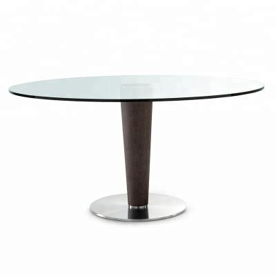 China DINING TABLE Imported Contemporary 12mm Thick 4 6 8 Seaters Round Fiberglass Tempered Glass Top Metal Base Dining Dining Table à venda