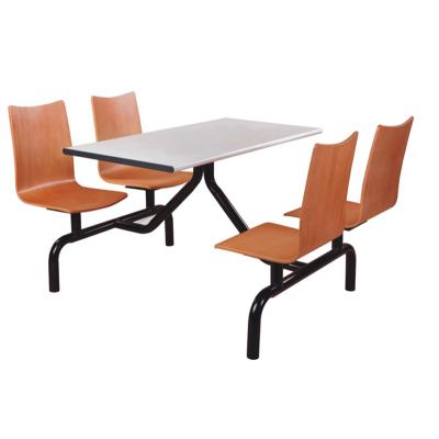 Κίνα LL-HF-B717 Minimalist Custom Folded Iron Metal Restaurant Table And Wooden Chair Set Canteen Furniture προς πώληση