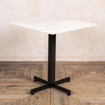 China K/D Square Round Marble Tiles Bar Cafe Restaurant Hotel Porcelain Restaurant Dining Table for sale