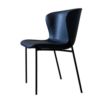 China Dining Chair YC-AJ004 New Design Black Stainless Steel Frame Pipe Chair for sale