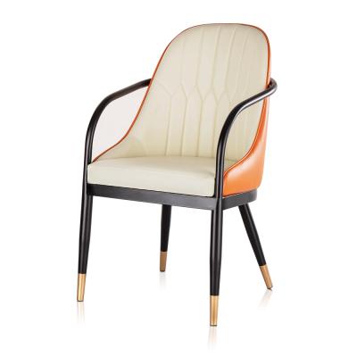 China P119 entry lux metal French hotel economic armchair, economical royal colored PU armchair with metal armrest en venta