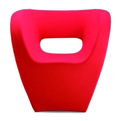 China Modular Modern Red Foam Fabric Sponge Shape LL-015 Cafe Garden Lounge Indoor Leisure Chair For Office for sale