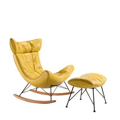 China OEM LL-BHE478-2 Color Living Room Simple Luxury Chair Leisure High Back Chair PU Yellow Armless Chair for sale