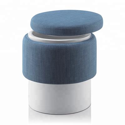 Κίνα LA-22 Eco-friendly Faux Fur And Genuine Leather And Cloth Round Shoe Storage Stool προς πώληση