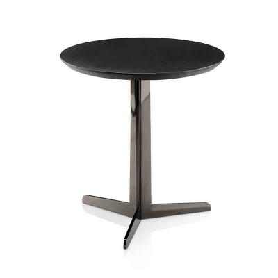 China Small Coffee Table Marble Side Coffee Table With Steel Clad Leg for sale