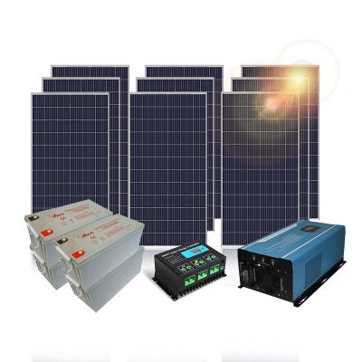 China Home Off Grid 2KW Photovoltaic Solar System With Grid Power Switch for sale