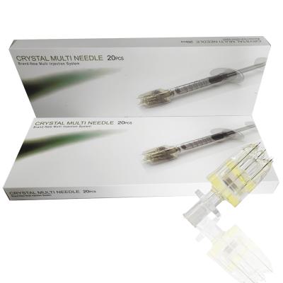 China Korea Purchase Wrinkle Remover Sample Multi Needle Syringe 2022 Type Crystal Multi Needle With 5 Head Mini Pin for sale