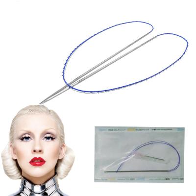 China Easy To Use Best Selling 19g 125mm 400mm Cones Tooth Thread Disposable Double Lifting Needle L pdo for sale