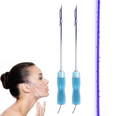 China Easy To Use Surgical 3D Grade 3D Tooth Lift Super Barbed V Lift Suture Sharp 90mm With Needle for sale