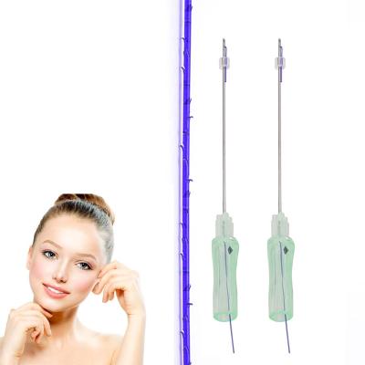 China Easy To Use Facial Beauty Product Nose Lifting With Blunt Tooth 3D L Hilos Tensores PDO Cannula Thread 21G 60mm for sale