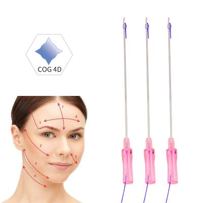 China Easy To Use Skin Care Lifting W Tooth 4D PDO Wire 21G Reborn Blunt Needle 100mm Barbed Wire With PCL for sale