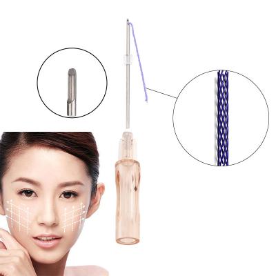 China Easy To Use 19G 38MM Mesh Tooth PCL Korea Collagen V Line Face Lift L Line For Nasolabial Lines Face Skin Care for sale