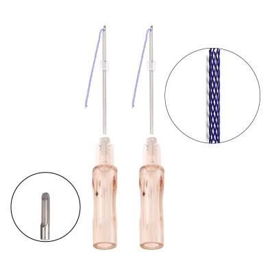 China Easy to use pdo lifter mesh PCL 19G 38mm suture needle lift properties suture medical twin pdo yarn for sale