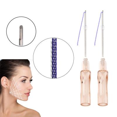 China Easy To Use Best Selling Monofilament Skin Tightening Polydioxanone Absorbable Sutures Face Lifting With CE Mesh PCL 19G 60mm for sale