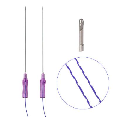 China Easy To Use Korea Surgery Cheek Eye Buttock Lift Hilos Facials W Needle Casting 19G 100mm PDO Material Thread for sale