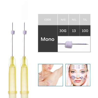 China Easy to use 30G 13mm absorbable tensores lifting thread Auro beauty skin care factory direct sale spring fio mono pdo with sharp needle for sale