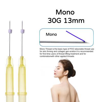 China Easy to use good quality 30G 13mm pdo v face nose eye lift hilos mono line hilos with needle pdo thread Korea for sale