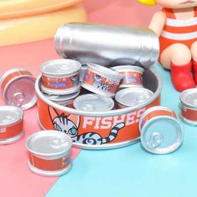 China DIY TOY Resin Simulation Fish Canned Food Simulation Food Dollhouse Miniature 1:12 for sale