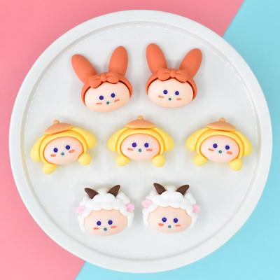 China Other cute diy charm cartoon resin doll lamb flat back resin cartoon characters for sale