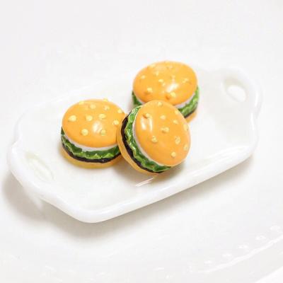 China Other Wholesale Miniature Resin Accessories Miniature Factory Simulation Hamburger Resin Diy Crafts Small for sale