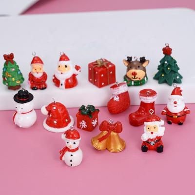 China Other Kawaii 3D Cartoon Resin Christmas Jewelry Accessories Christmas Decoration Supplies for sale