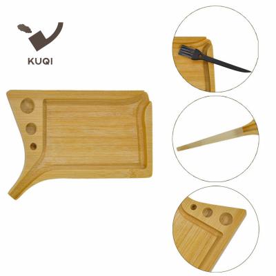 China New 132mm Portable Cigarette Weed Rolling Tray Wooden Weed/Cigarette Tray Tobacco Diameter for sale