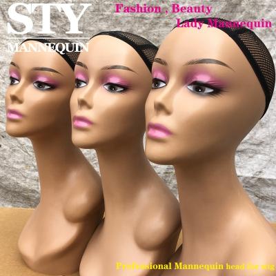 China Other Realistic Mannequin Head Luxury Head Mannequin With Shoulder Mannequin Head For Wigs for sale