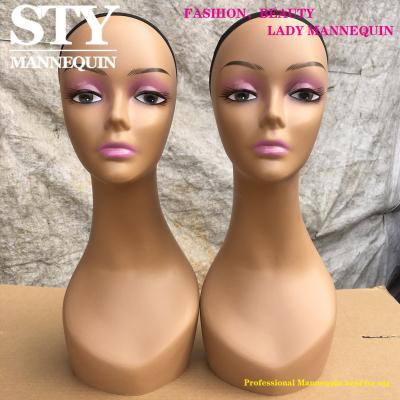 China Other relistic cheap female brown main mannequin head wig head wig mannequin model for sale