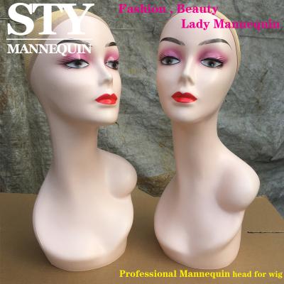 China Other main brazilian mannequin mannequin head with light shoulders mannequin head for sale