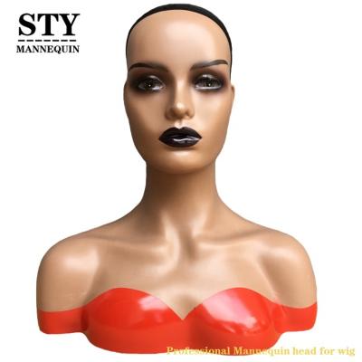 China Other Cheap Realistic Mannequin Men Upper Body Mannequin Head Mannequin Makeup Women Mannequin Head for sale