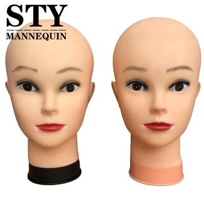 China Cheap Female Wig Hair Mannequin Head For Hats Or Wigs Show Dummy Head Training Head Model Without Hair for sale