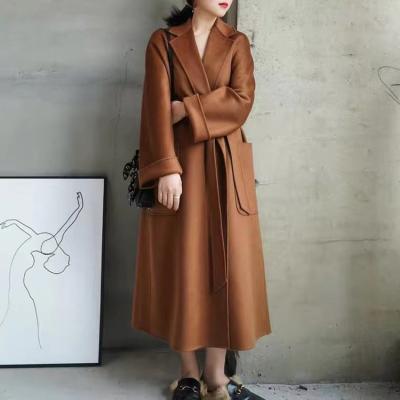 China Sustainable Double Faced 100% Wool Coat Cashmere Coat Cashmere Winter Coat For Ladies for sale