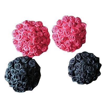 China Eco-Friendly Reusable Silicone Round Shape Red Sequin Nipple Cover Adhesive Pies Bra With Heart Shaped Tassel Nipple Covers for sale