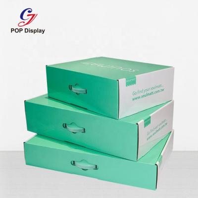 China Recyclable Custom Packaging Cardboard boxes Logo Printed Coated Paper Carton For Packing Shoes Pillow Sets Recyclable Corrugated Boxes for sale