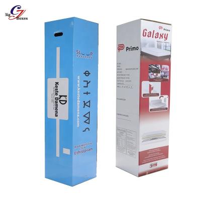 China OEM Recycled Customer Materials Large Logo Printed Paper Box Packaging Boxes Shipping Corrugated Cardboard For Rolled Up Mattress Packaging for sale