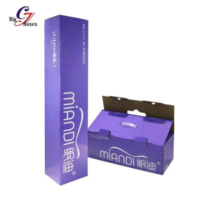 China 5 Ply Recyclable Corrugated Recyclable Logo Printing Large Cardboard Packaging Customer Boxes Moving Boxes With Handle For Heavy Mattress for sale