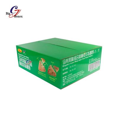 China Recyclable Custom Logo Printing Corrugated Cardboard Folding Packing Box Packaging For Snacks Shipping Box for sale