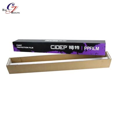 China Custom Recyclable Logo Printing Lid And Base Cardboard Packaging Boxes Long Cardboard Corrugated Packaging For Car Paint Protection Film for sale