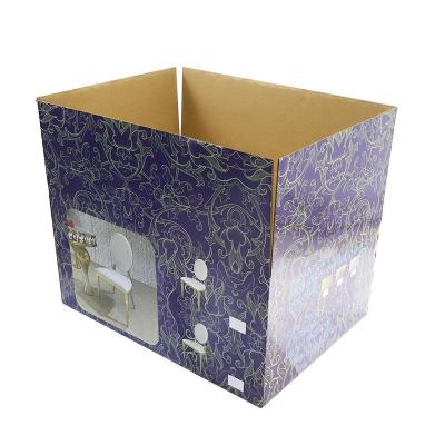 China Recycled Materials 4C Offset Printing Custom Foldable Cardboard Corrugated Packaging Boxes Paper Large Size Box For Tableware Office Packing Chimney for sale