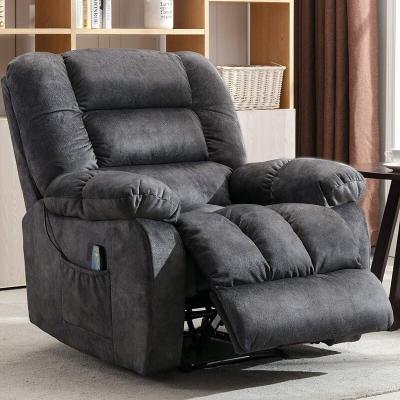 China Modern Vibration Heated Massage Recliner Leather Sofa Chair With Swivel Rocker Function for sale